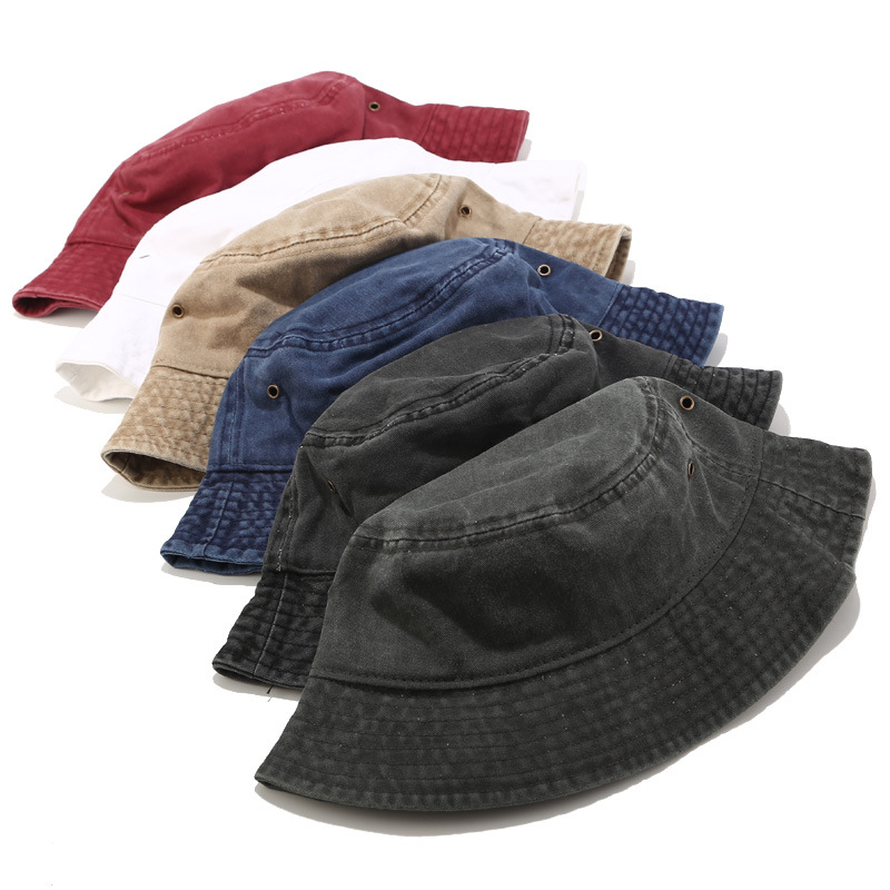 Mens Fashion Bucket Hat - 2025 Новая рыбацкая шляпа, винтажная джинсовая