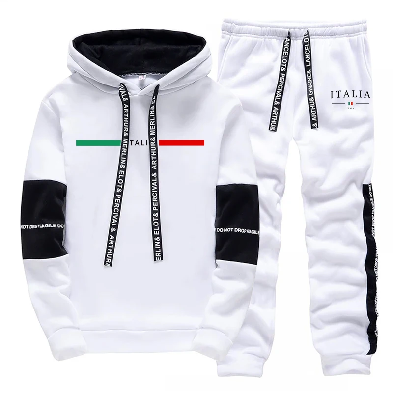 Mens Fashion Casual 2026 - Модный мужской спортивный костюм с принтом,