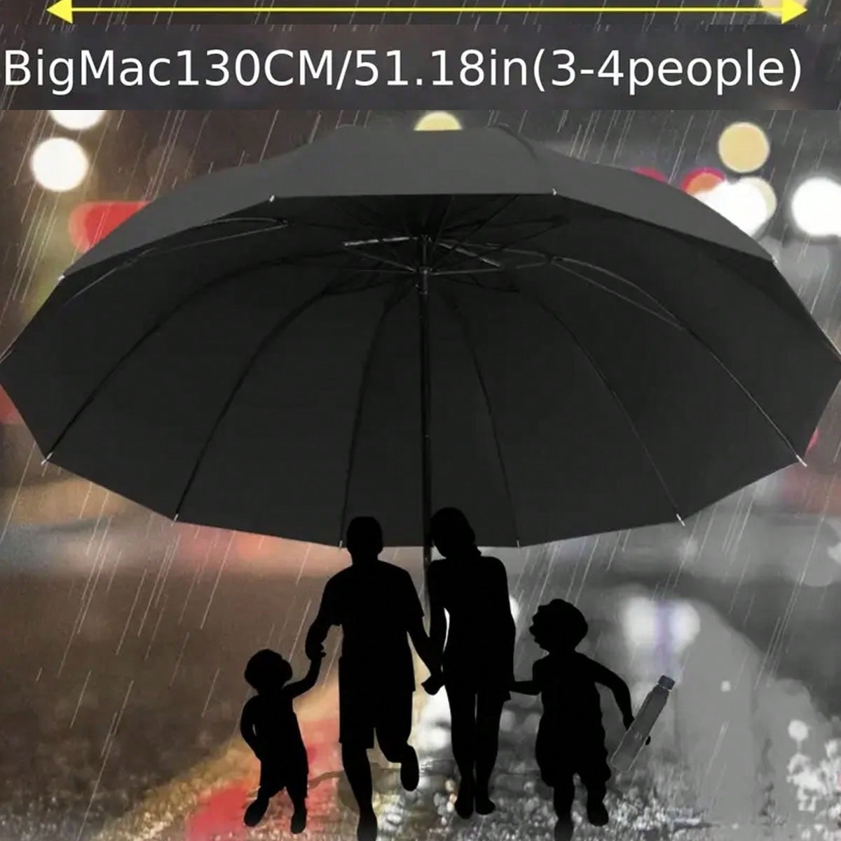 Men'S Fashion Umbrella - Большой зонт с 12 ребрами жесткости,