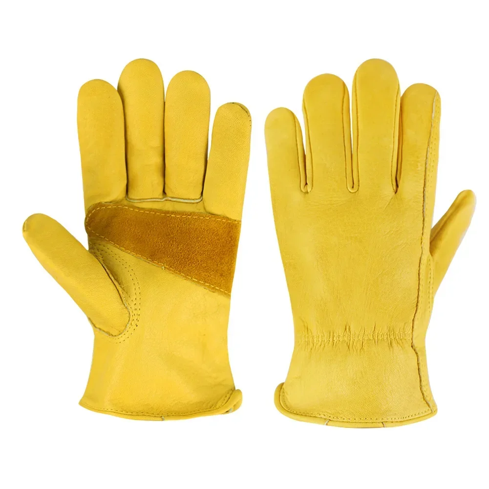 Driving Gloves Leather - Кожаные рабочие перчатки для сада, мотоциклов,