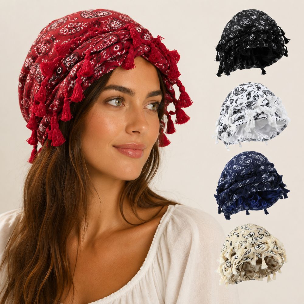 Men'S Fashion Head Scarf - Винтажные атласные повязки на голову с