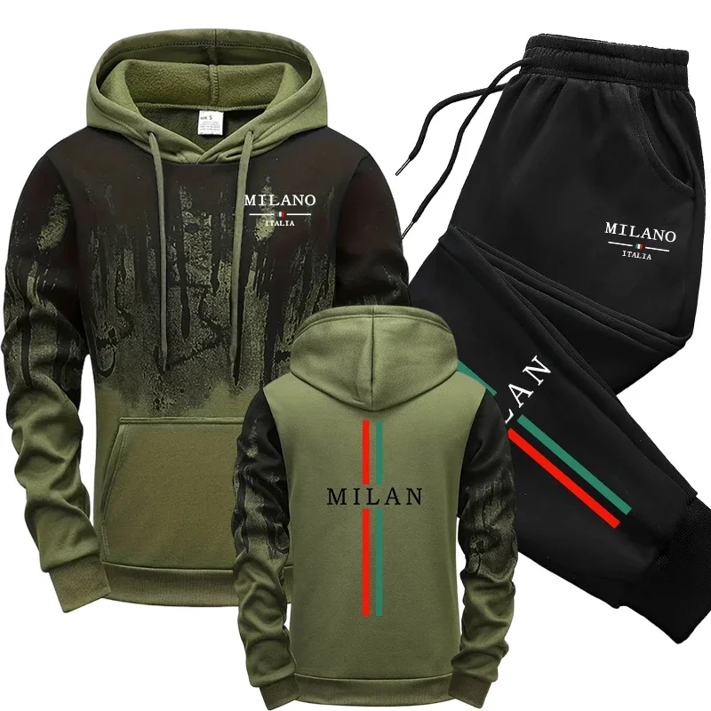 Mens Fashion Casual 2026 - Осенне-зимний спортивный костюм, модный итальянский стиль,