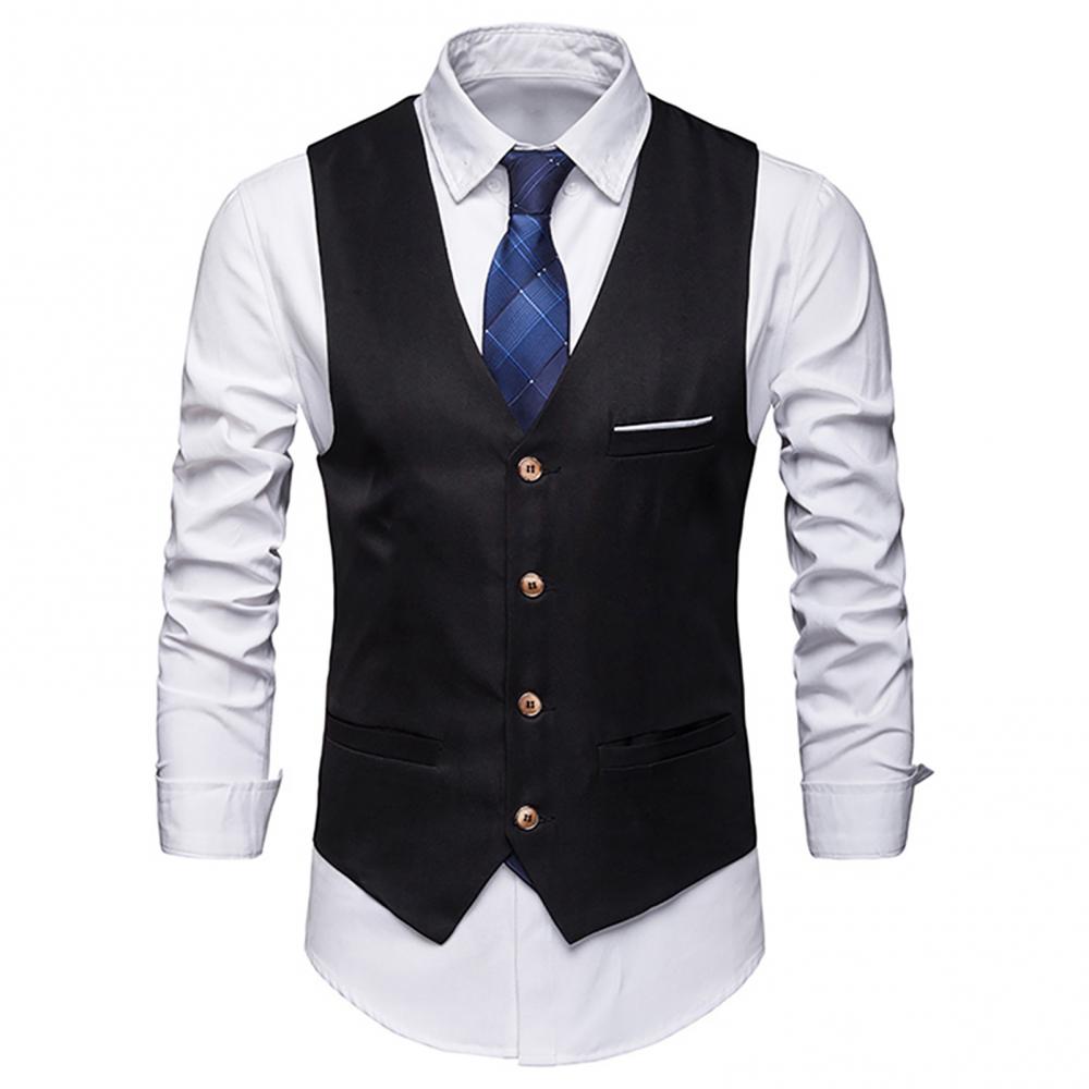 Formal Waistcoat Vest - Жилеты для мужчин, приталенный мужской костюм,