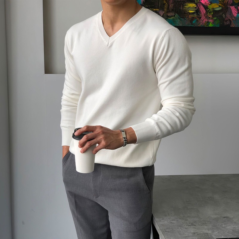 Мужской однотонный вязаный сви – обзор и цена Knitted Cardigan Men