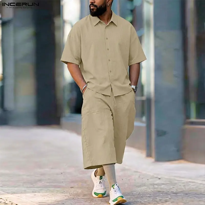 Мужской комплект INCERUN: одно – обзор и цена Mens Fashion Casual 2026