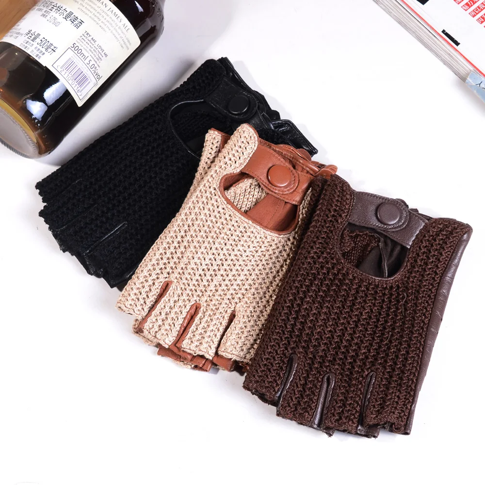 Мужские короткие перчатки из н – обзор и цена Driving Gloves Leather