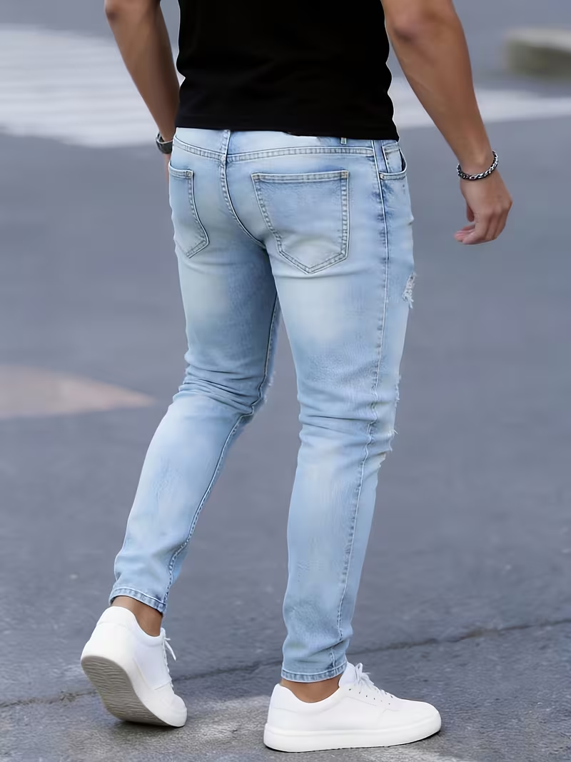 Мужские облегающие рваные джин – обзор и цена Men'S Fashion Young Professional