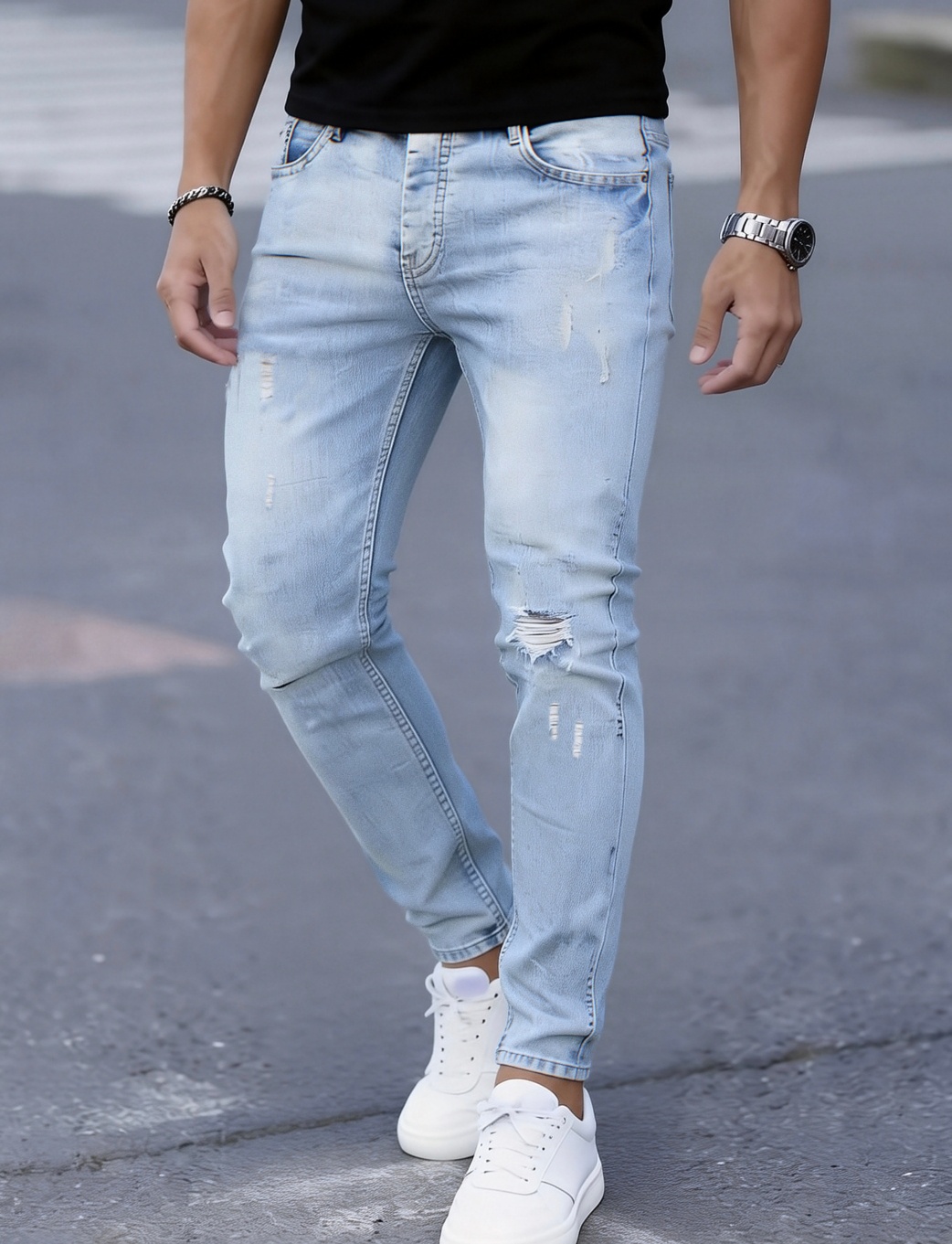 Мужские облегающие рваные джин – обзор и цена Men'S Fashion Young Professional