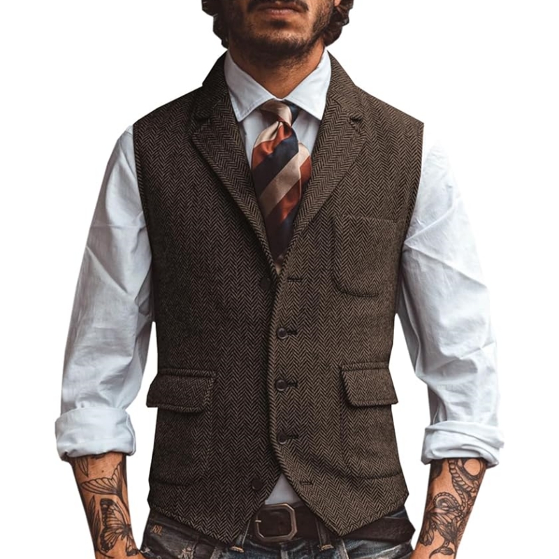 Новый мужской жилет с V-образн – обзор и цена Formal Waistcoat Vest