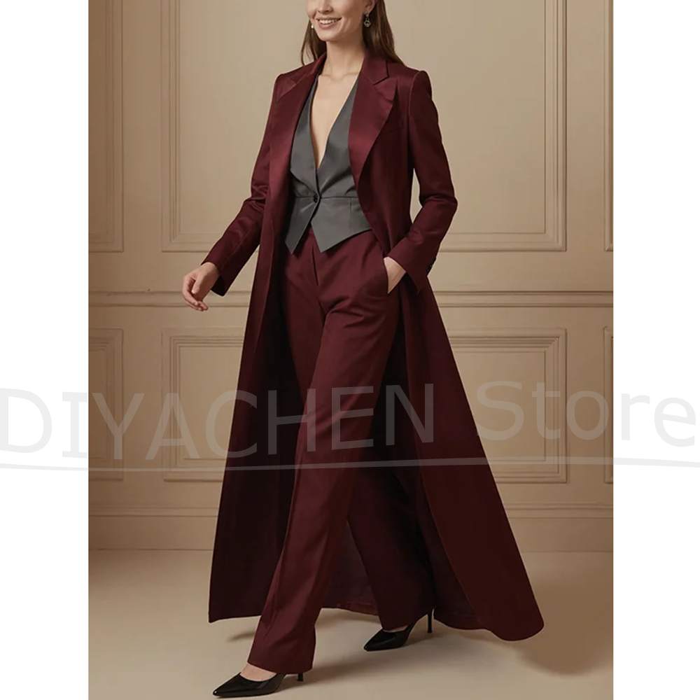 Женский костюм-тройка: бордово – обзор и цена Formal Waistcoat Vest